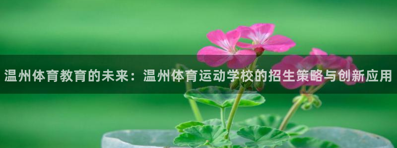 一竞技入口官网首页：温州体育教育的未来：温州体育运动学校的招